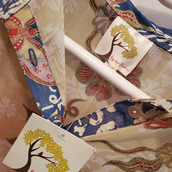 NWT Anthropologie Mixed Media Sheer Blouse - Picture 9 of 12